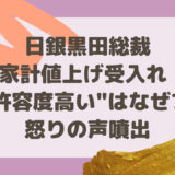 日銀黒田総裁"家計値上げ受入れ・許容度高い"はなぜ?怒りの声噴出