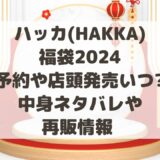 ハッカ(HAKKA)福袋2024予約や店頭発売いつから?中身ネタバレや再販情報