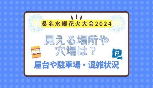 桑名水郷花火大会2024見える場所や穴場は？屋台や駐車場・混雑状況は？