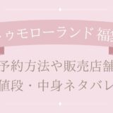 トゥモローランド福袋2025予約方法や販売店舗・値段は?中身ネタバレまとめ