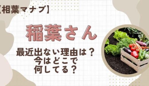 【相葉マナブ】稲葉さんが最近出ない理由は？現在どこで何してる？